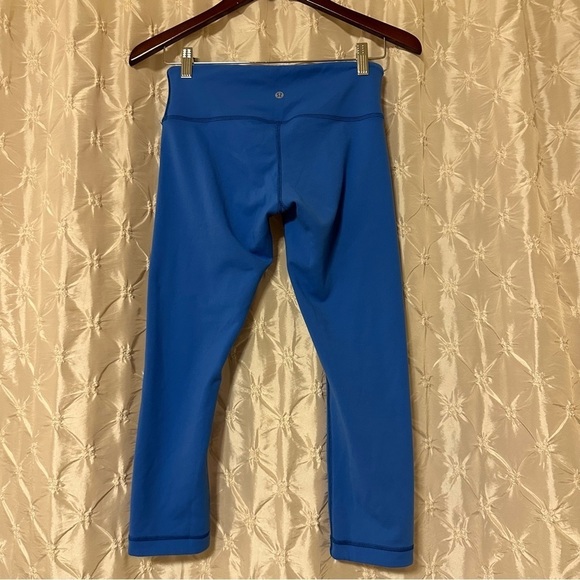 Lululemon Wunder Under Crop Leggings Reversible Blue - Picture 11 of 15